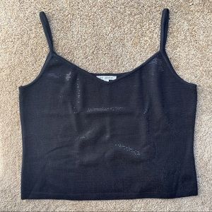 St. John Black Sequins Evening Cami